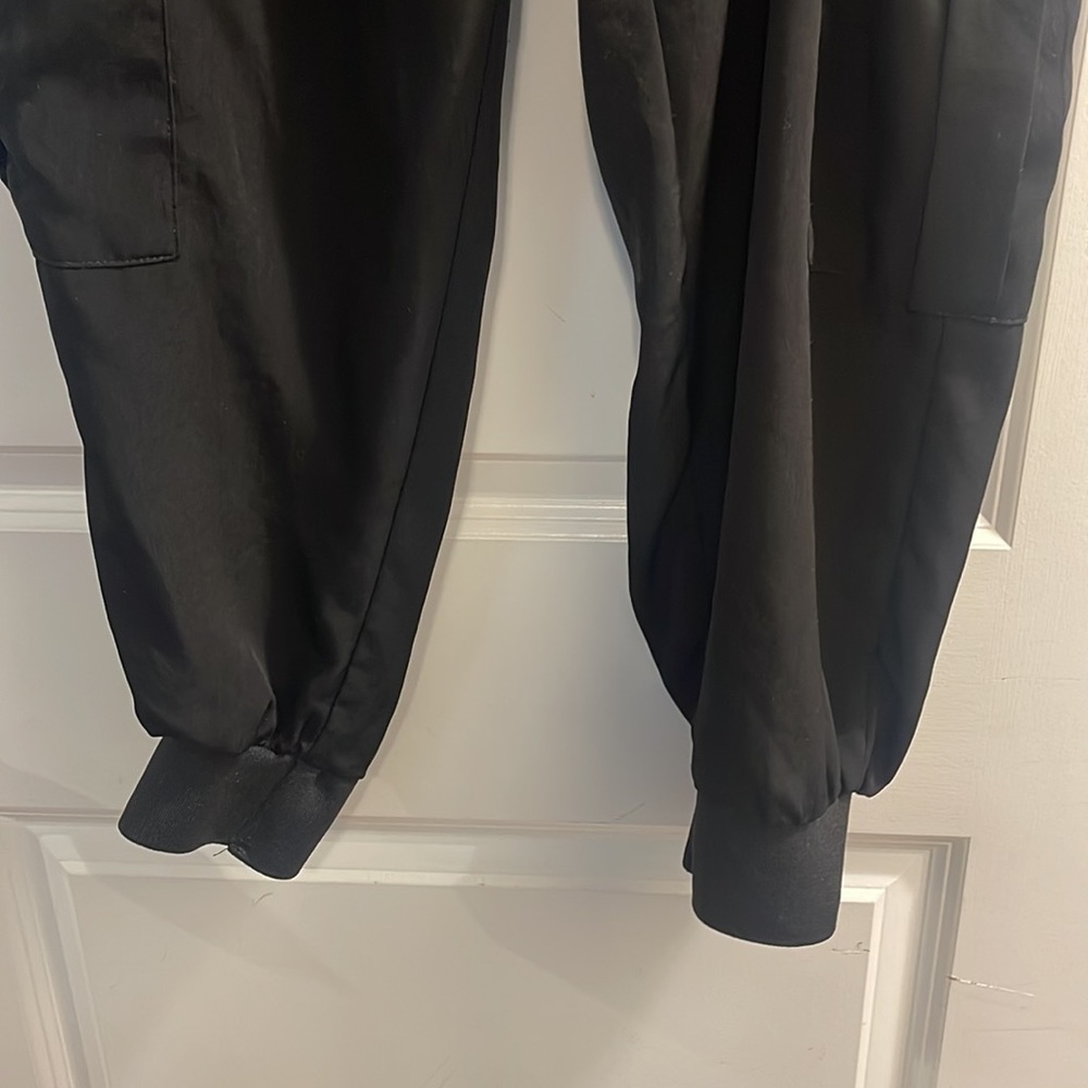 Zara xl black cargo with side pocket elastic waist pants - Picture 5 of 6